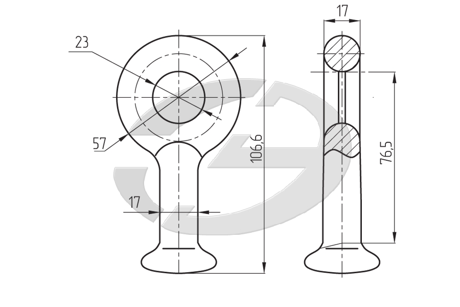 Серьга СРС-7-16 